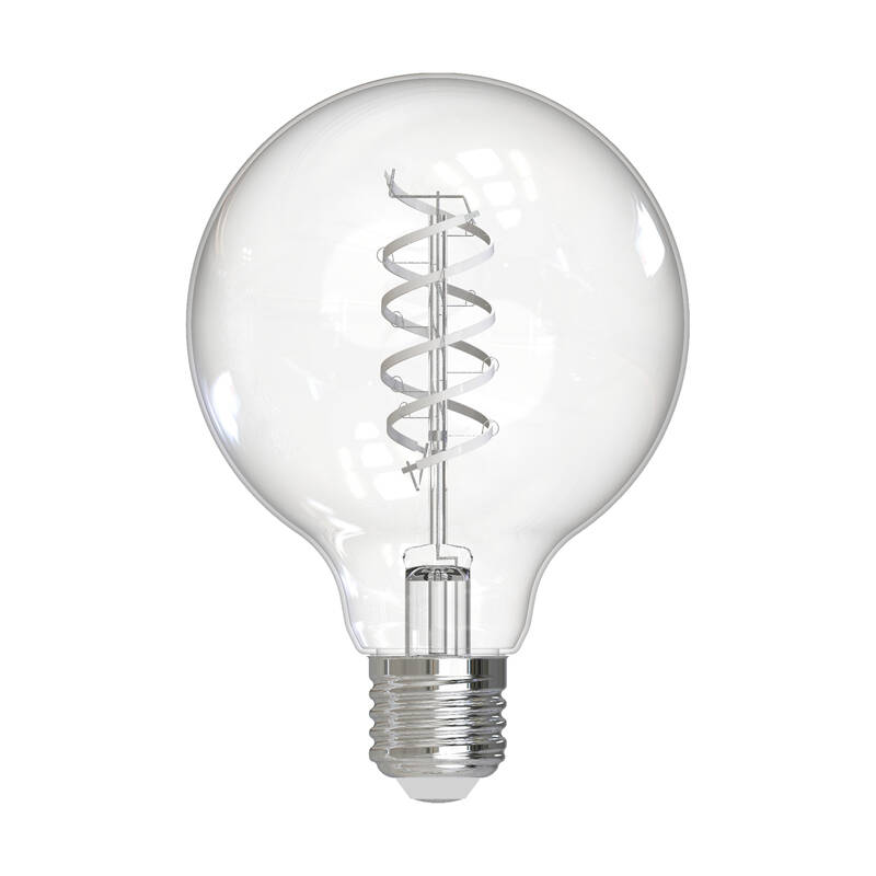 Image of Dar 8W Warm White Dimmable LED Decorative Filament 95mm Clear Globe Bulb - Screw Cap