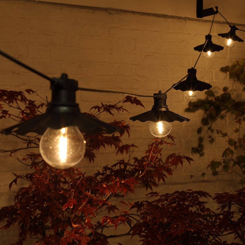 Image of 3.5M Scalloped Saucer Very Warm White LED GLS Connectable Festoon Lights