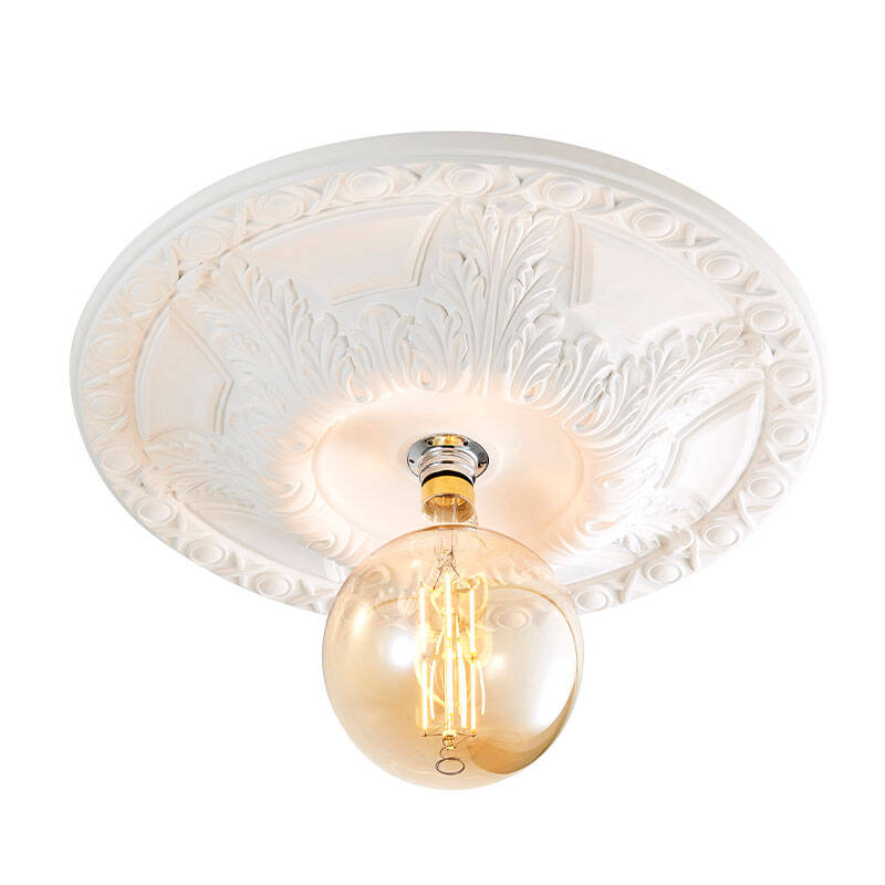 Image of Forum Motril Large Plaster Ceiling Rose Flush Light