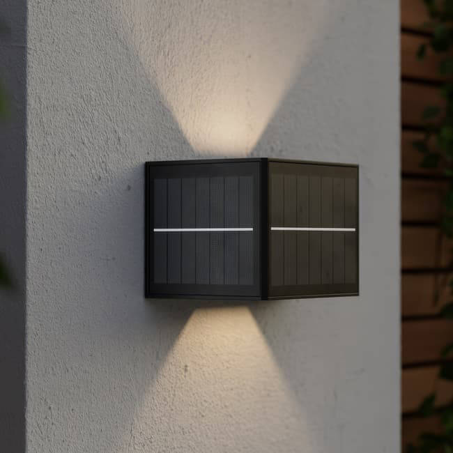 Image of Suri Berkhamsted Solar LED Outdoor Up & Down Wall Light