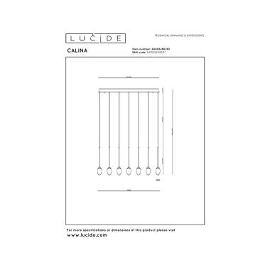Image of Lucide Calina LED 12 Light Bar Ceiling Pendant