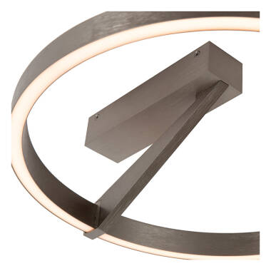 Image of Lucide Applause 400 CCT LED Semi-Flush Ceiling Light with Remote Control