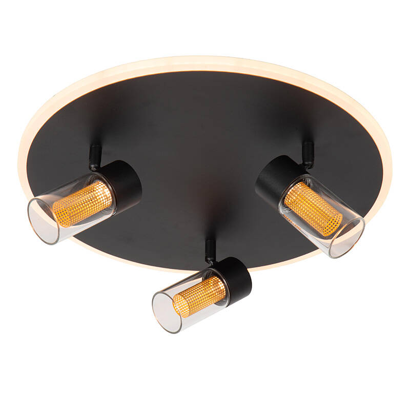 Image of Lucide Everina 3 Light CCT LED Ceiling Spotlight Plate with Remote Control
