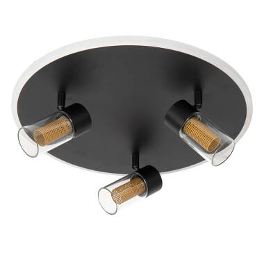 Image of Lucide Everina 3 Light CCT LED Ceiling Spotlight Plate with Remote Control