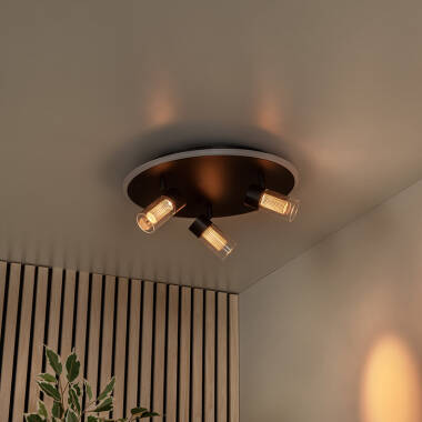 Image of Lucide Everina 3 Light CCT LED Ceiling Spotlight Plate with Remote Control