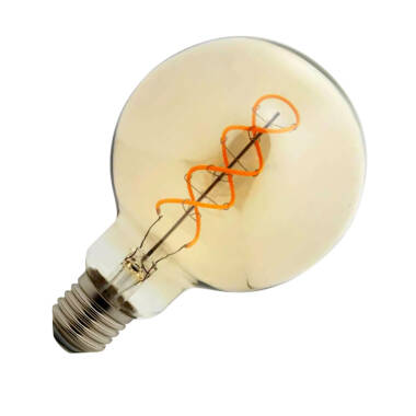 Envirolight Spiral 4W Dimmable LED Decorative Filament 95mm Amber Globe Bulb - Screw Cap