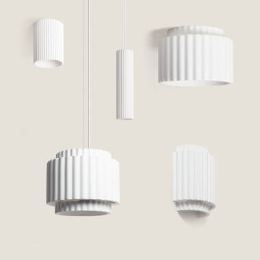 Image of Edit Column Plaster Flush Ceiling Light