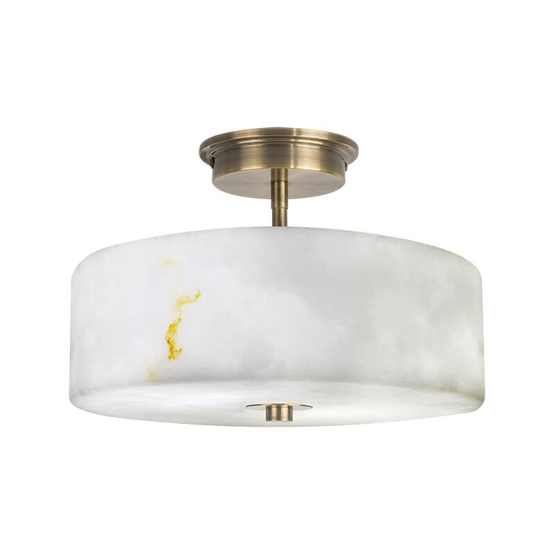Image of Wisteria Blush Glass Semi-Flush Ceiling Light