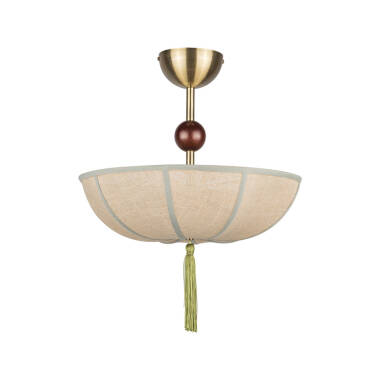 Image of Wisteria Vanta Linen Semi-Flush Ceiling Light