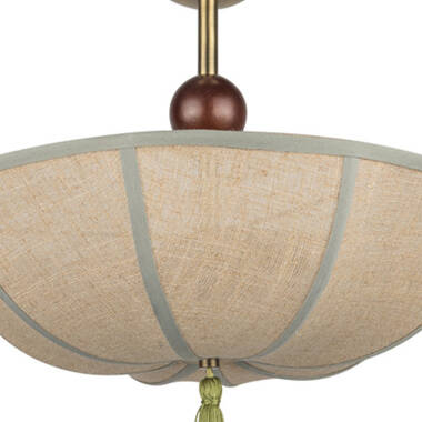 Image of Wisteria Vanta Linen Semi-Flush Ceiling Light