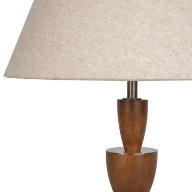 Image of Wisteria Nova Wood Table Lamp with Linen Shade