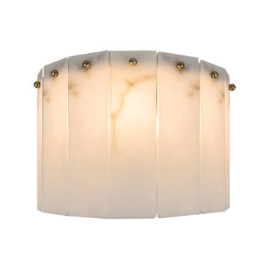 Image of Wisteria Linea Alabaster Glass Flush Wall Light