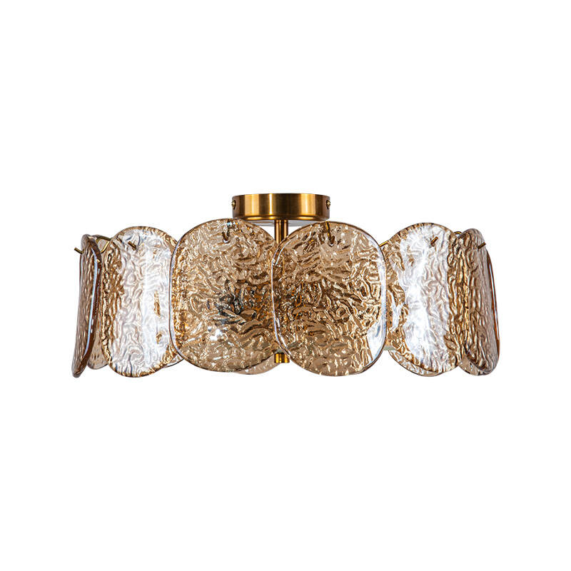 Image of Wisteria Verre Glass Semi-Flush Ceiling Light