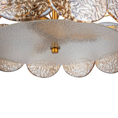 Image of Wisteria Verre Glass Semi-Flush Ceiling Light