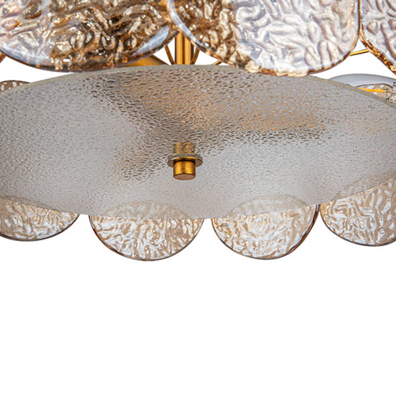 Image of Wisteria Verre Glass Semi-Flush Ceiling Light