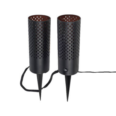 Image of Easyfit Remote 12v Garden Lights - Rose LED Outdoor Feature Stake Light with PIR Sensor- 2 Lights