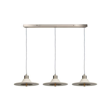 Image of Khudi & Khora Olive 3 Light Ceramic Bar Ceiling Pendant Light