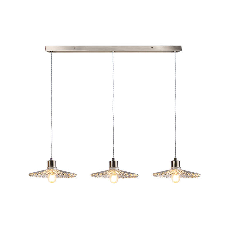 Image of Wisteria Cambridge 3 Light Glass Bar Ceiling Pendant