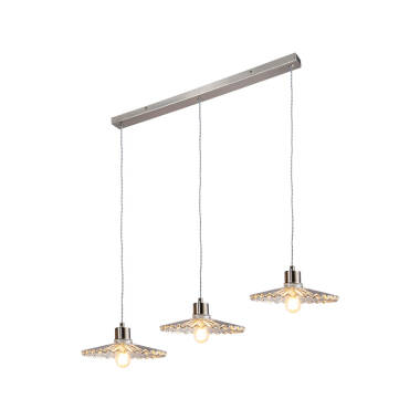 Image of Wisteria Cambridge 3 Light Glass Bar Ceiling Pendant