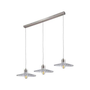 Image of Wisteria Cambridge 3 Light Glass Bar Ceiling Pendant
