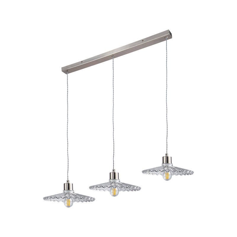 Image of Wisteria Cambridge 3 Light Glass Bar Ceiling Pendant