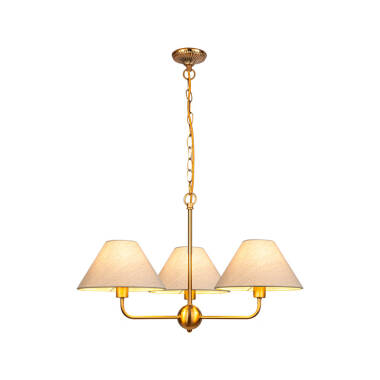 Image of Wisteria Vitra 3 Arm Linen Ceiling Pendant Light