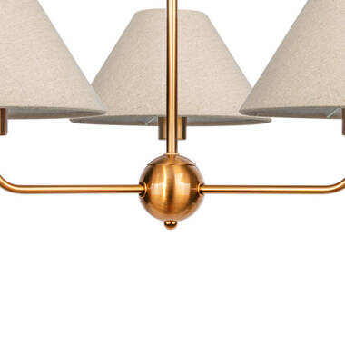 Image of Wisteria Vitra 3 Arm Linen Ceiling Pendant Light