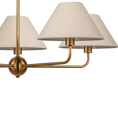 Image of Wisteria Vitra 5 Arm Linen Ceiling Pendant Light
