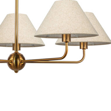 Image of Wisteria Mira 5 Arm Linen Ceiling Pendant Light