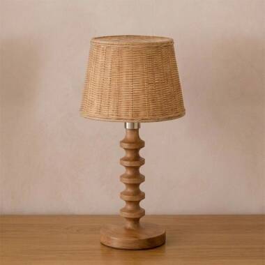 Image of Wisteria Arc Rattan Table Lamp