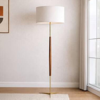 Wisteria Halo Walnut Floor Lamp