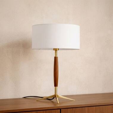 Wisteria Halo Walnut Table Lamp