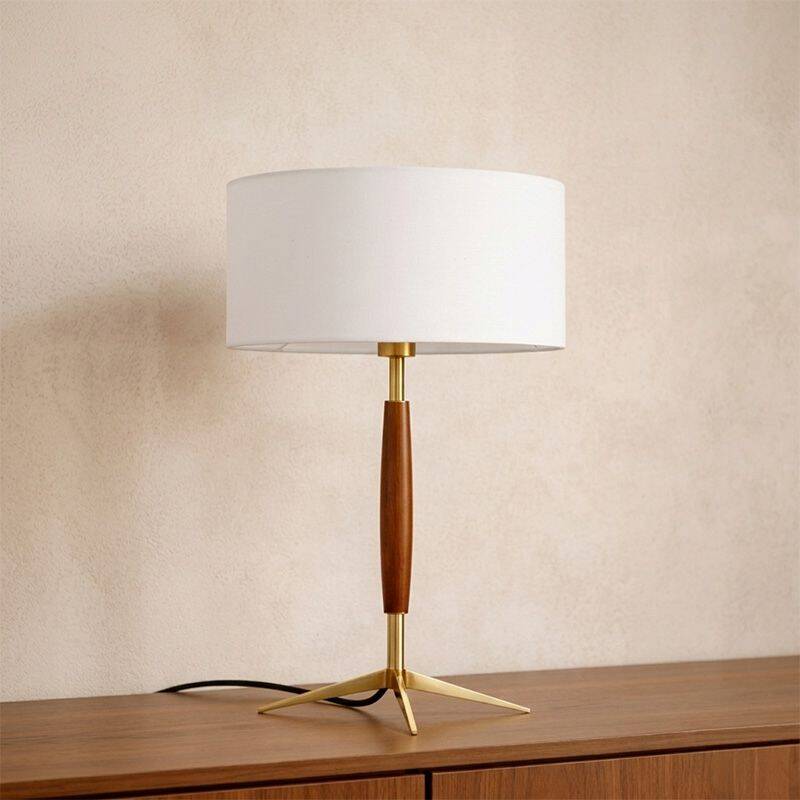 Image of Wisteria Halo Walnut Table Lamp