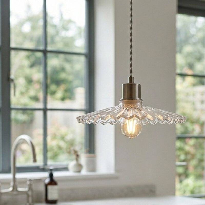 Image of Wisteria Cambridge Glass Ceiling Pendant Light