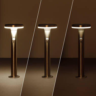Image of Helios 6W Warm White Solar LED Post Light with PIR Sensor