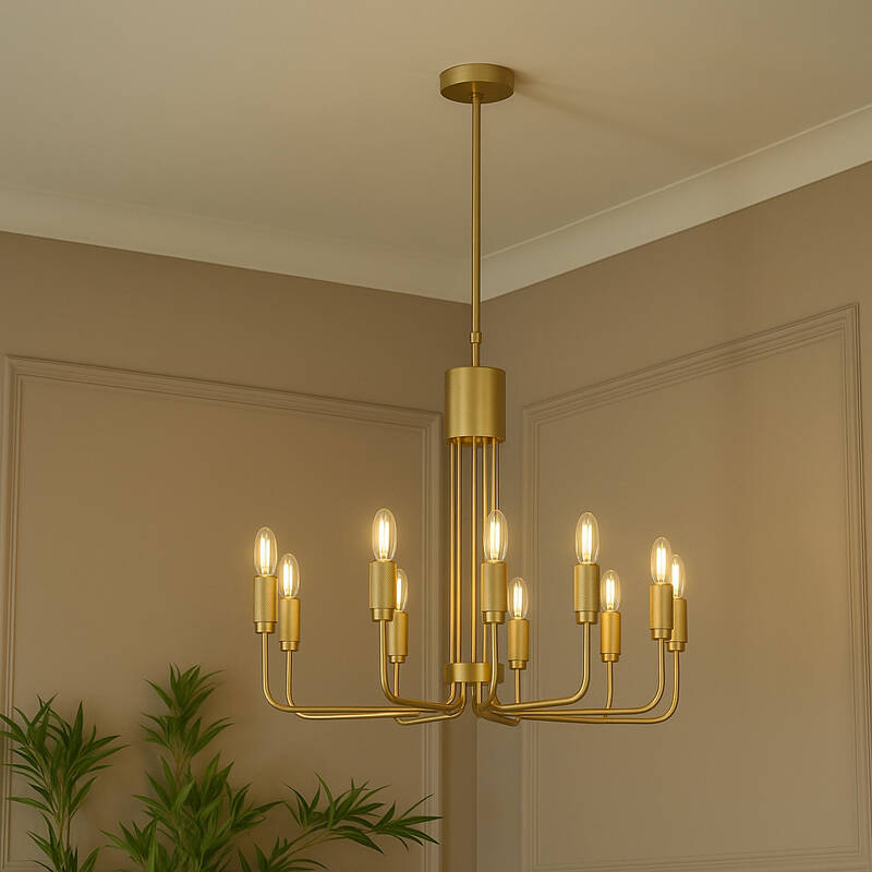 Image of Westport Bridgehampton Knurl 10 Light Chandelier