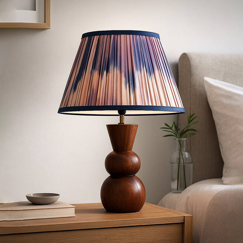 Image of Wisteria Grove Wood Table Lamp with Theodora Shade