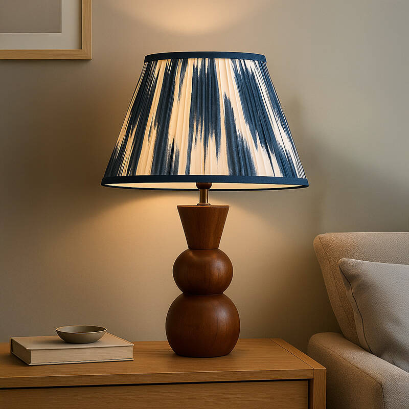 Image of Wisteria Grove Wood Table Lamp with Elodie Shade