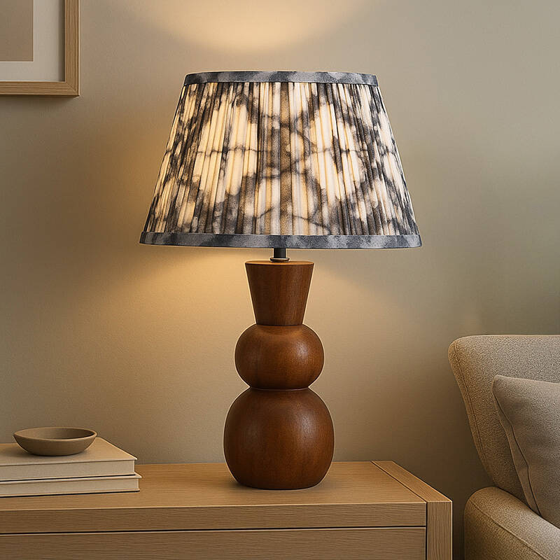 Image of Wisteria Grove Wood Table Lamp with Marco Shade