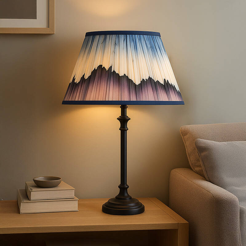 Image of Wisteria Haven Metal Table Lamp with Colette Shade