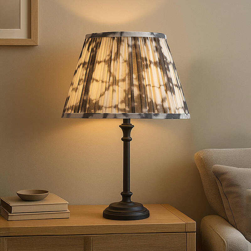 Image of Wisteria Haven Metal Table Lamp with Marco Shade
