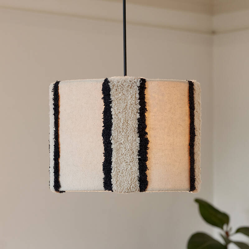 Image of Khudi & Khora Hemp Tufted Ceiling Pendant Shade