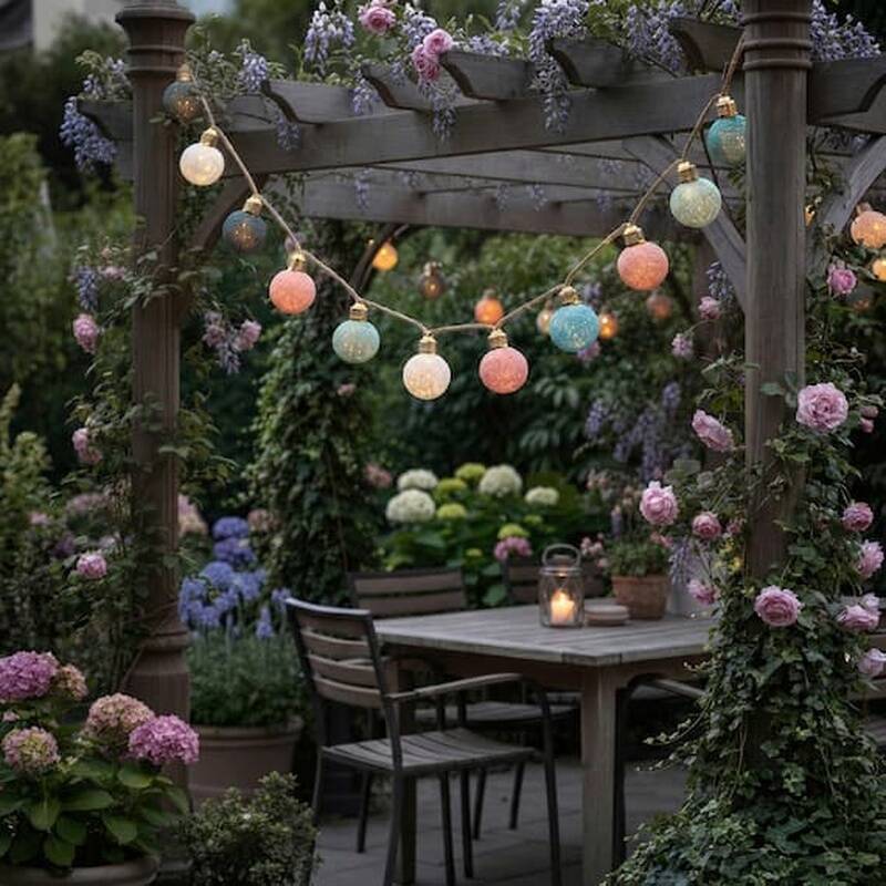 Image of Suri Elan Solar USB Rechargeable LED Festoon Rope Lights with Remote Control
