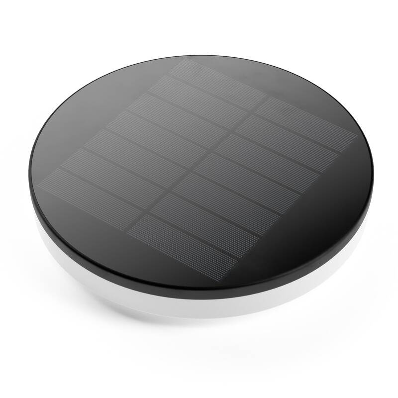 Image of Suri Halo Round Solar LED Outdoor Wall Light