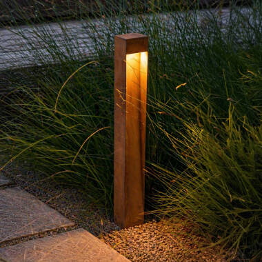 Image of Westport Coastal Rusty Ray 1000 LED Outdoor Post Light- Rust Brown