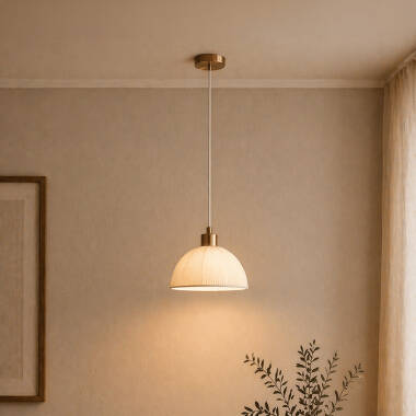 Image of Wisteria Aura Ceramic Ceiling Pendant Light