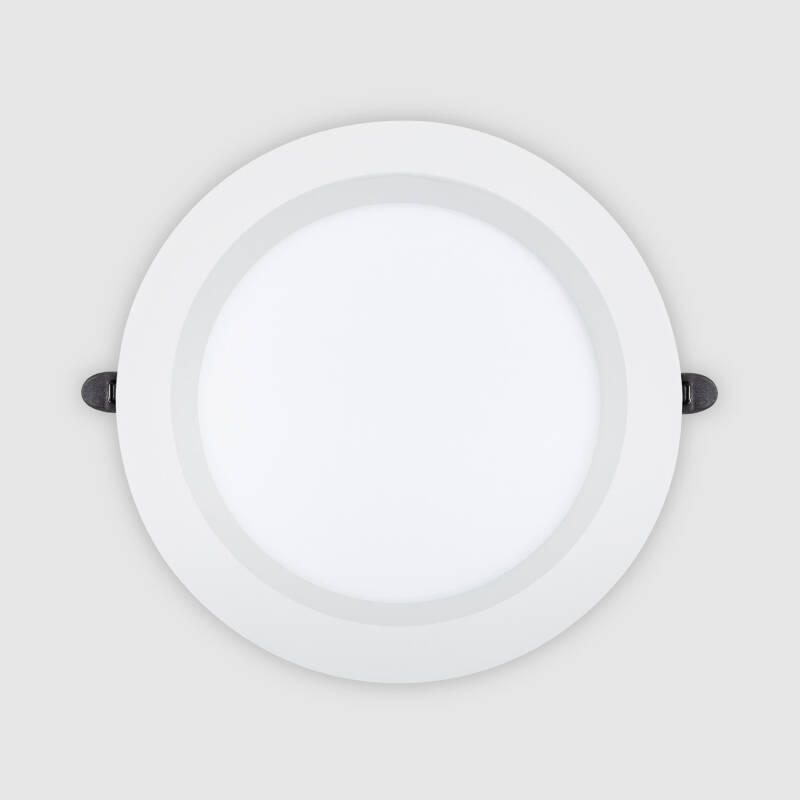 Image of Round 24W Warm White LED Downlight Lux IP44 Cutout 200mm
