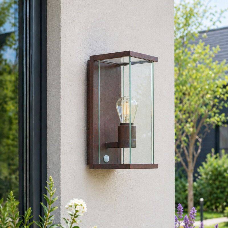 Image of Edit Halo Half Lantern Outdoor Wall Light