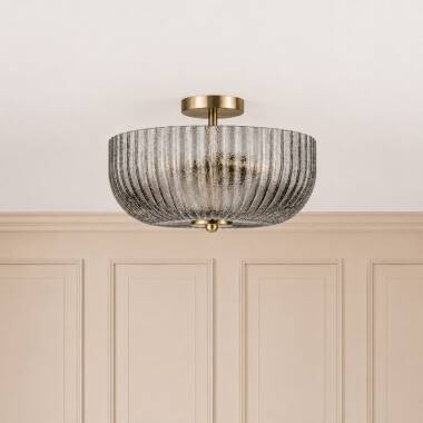 Image of Wisteria Pulse Glass Semi-Flush Ceiling Light