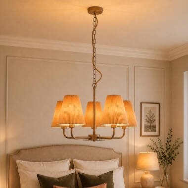 Image of Wisteria Deliah 5 Light Multi Arm Ceiling Pendant Light